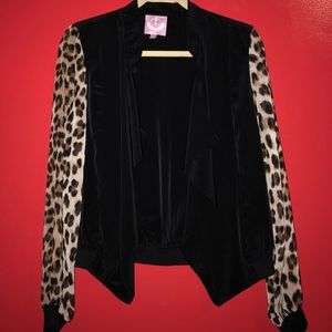Animal print blazer